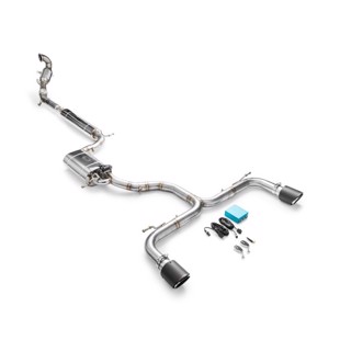 RM Motors Complete exhaust system for Seat Leon Cupra 3 with sport catalyst Emission standard - Euro 4, Capacity - 200 cpsi, Tip diameter - 89 mm, Exhaust tip - 10